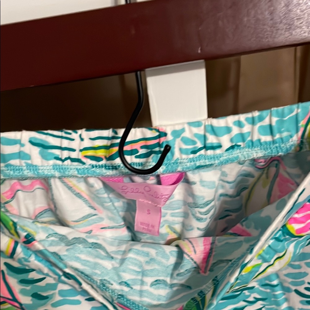 Lilly Pulitzer Blue and Pink Tropical romper - Picture 5 of 5